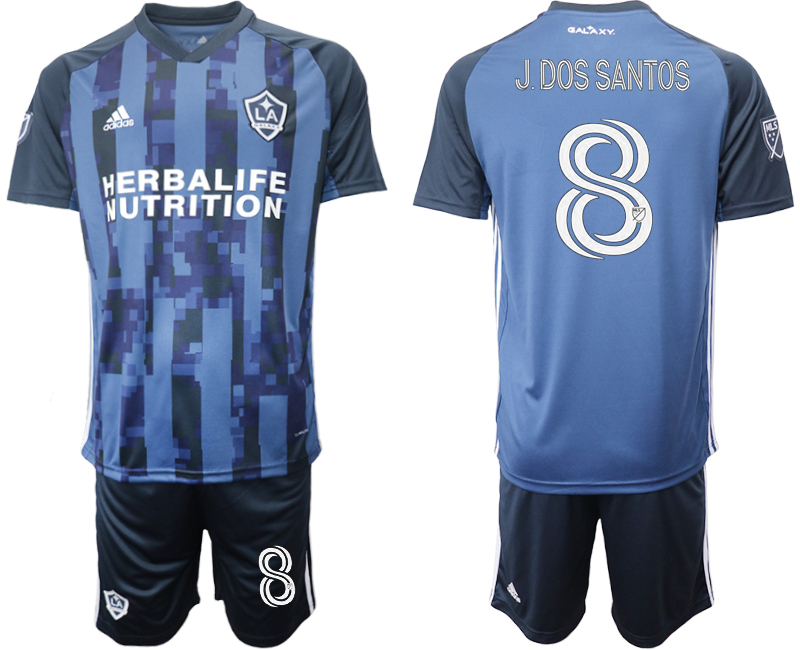 Men 2020-2021 club Los Angeles Galaxy away #8 blue Soccer Jerseys